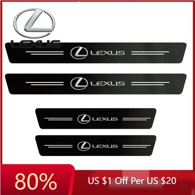 2026 Hot Interior Stickers Car Door Sill Carbon Fiber Sticker Threshold Side Anti Scratch Waterproof For RX330 IS250 Ct200