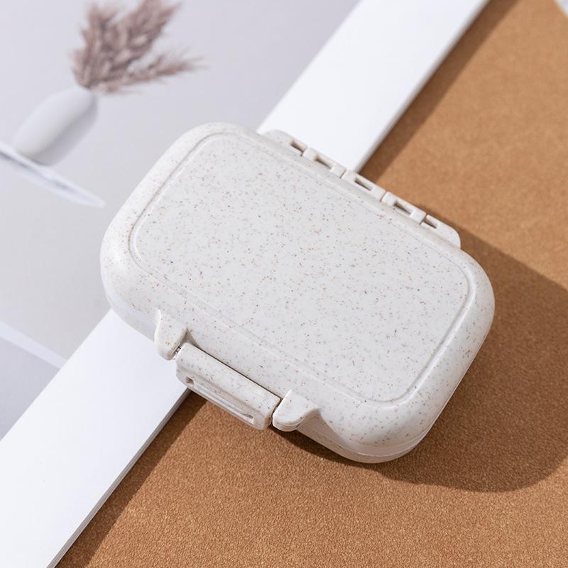 

1/2 шт. Портативный контейнер для таблеток, 3 отделения, дорожный разделитель для витаминов, контейнер для хранения, органайзер для лекарств 2pcs бежевый