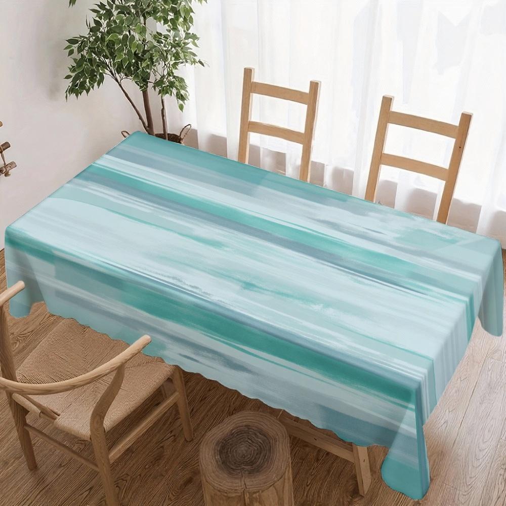 Tovaglia Rettangolare con Onda Oceanica Astratta per Decorazione Tavola Festa Festiva Tovaglia Impermeabile Riutilizzabile per Tavolo Cucina Sala da Pranzo