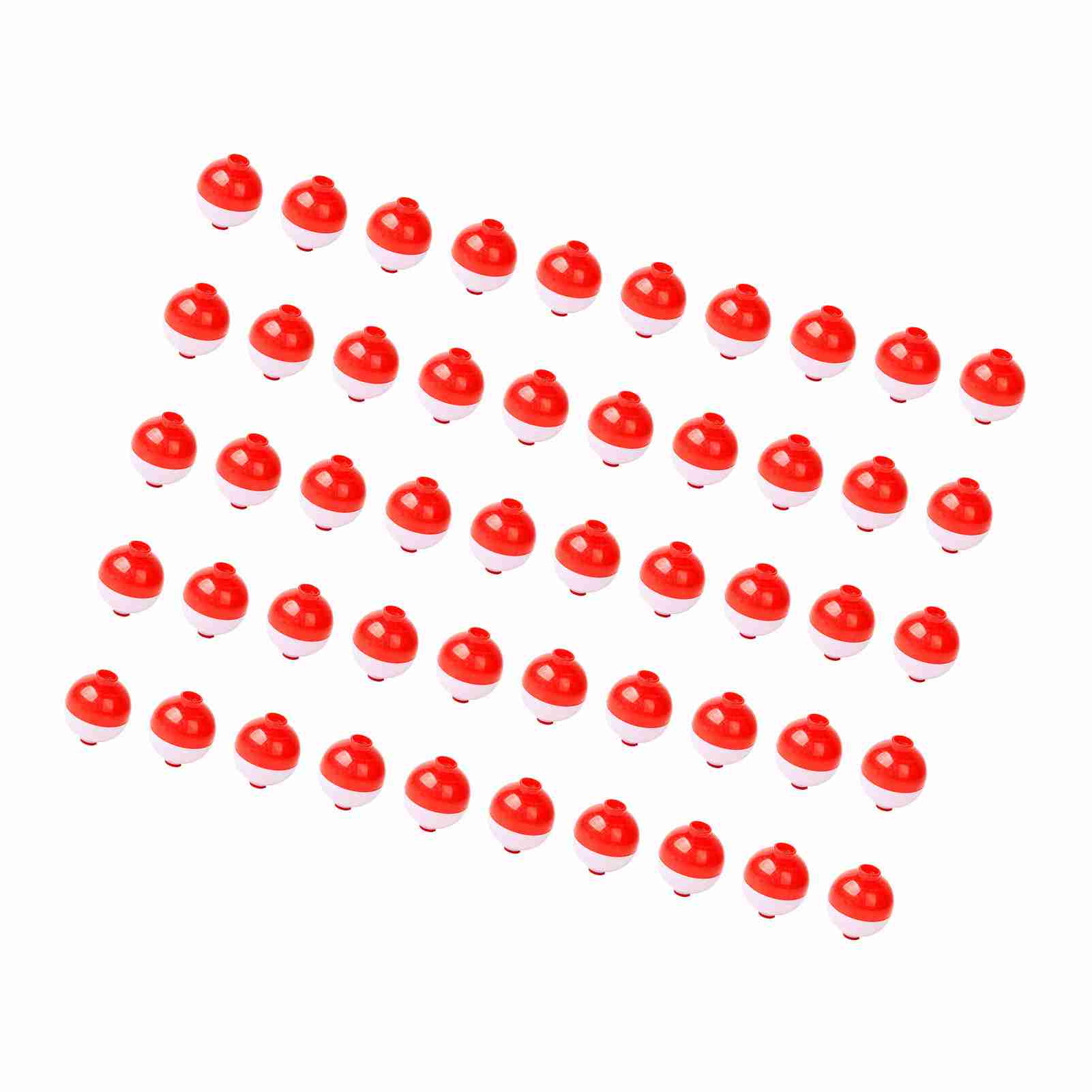 

50 шт. Рыболовные поплавки 1 дюйм Защелкивающиеся поплавки Красно-белые поплавки Кнопочные круглые поплавки Рыболовные снасти 1.25in