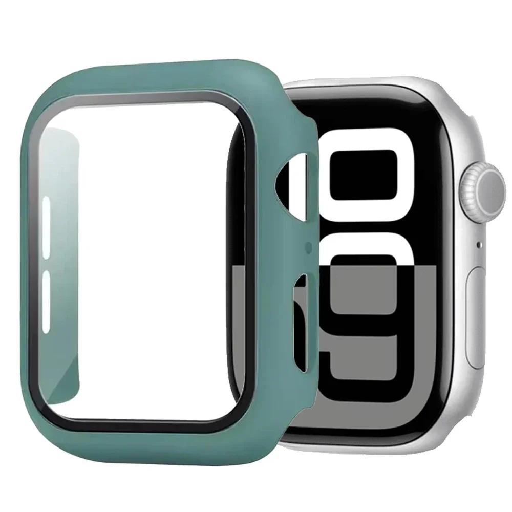 Tempered Glass+Cover For Apple Watch 11 10 46mm 42mm Ultra 3/2 49mm Screen Protector Case iWatch Series 9 8 7 6 5SE 45mm 44 40mm