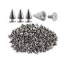 Set di 50 Borchie Argentate Borchie per Artigianato della Pelle Fai da Te Stile Punk Antiruggine Galvanizzate - Strumenti, Accessori, Cinture, Scarpe, Borse,