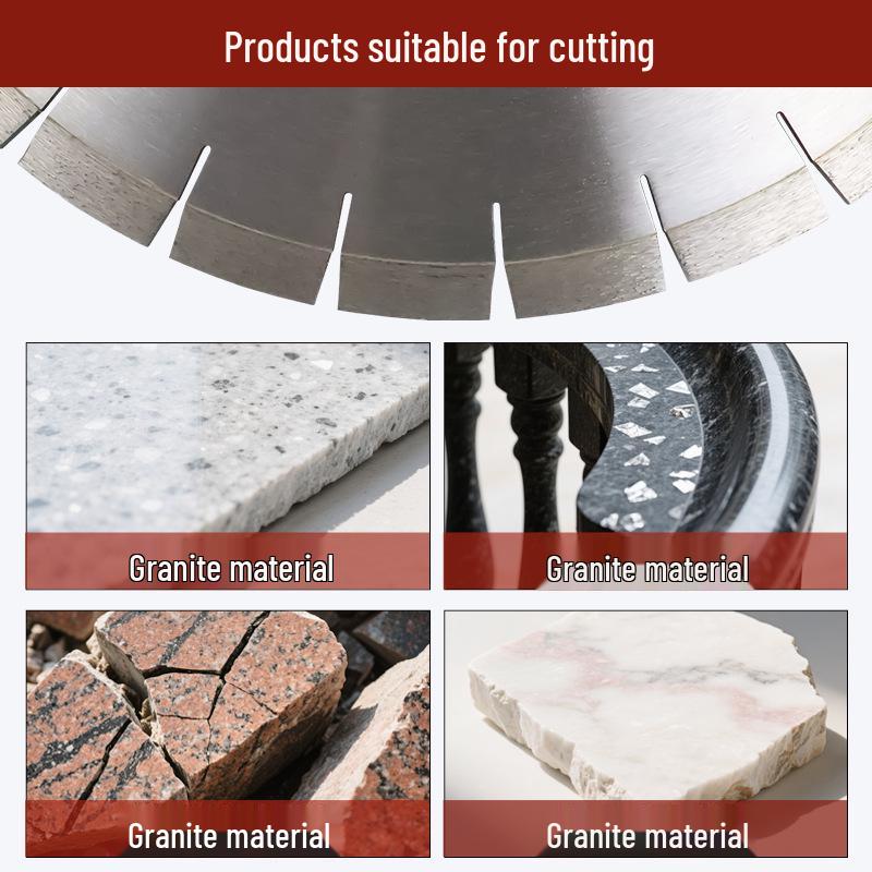 Silent Granite Saw Blade - 350/400mm Diamond Cutting Disc, Low Noise & Durable