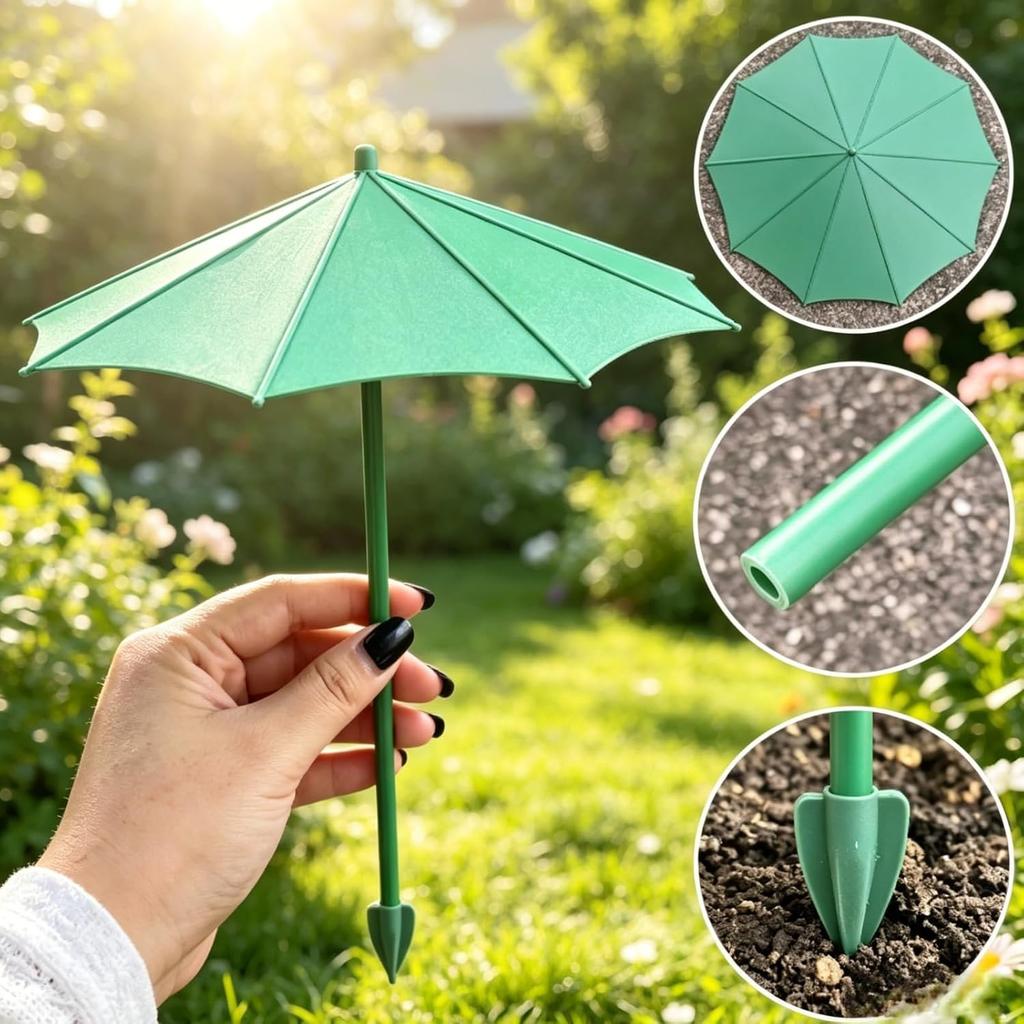 Plant Umbrellas for Outdoor Plants 3 Pack Plant Shades for Outdoor plants Garden Umbrella Shade for Potte Garden Beds UV Protection Windproof 17
