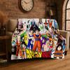 Cartoon D-Dragon Ball Anime Game Flannel Blanket Soft Warm Throw Blanket for Bedroom Living Room Bed Travel Camping Picnic Kid
