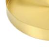 Round Tray Gold Stainless Steel Disc Decorative Shiny Candle Holder for Jewelry Makeup Keys Home Decor Gift for