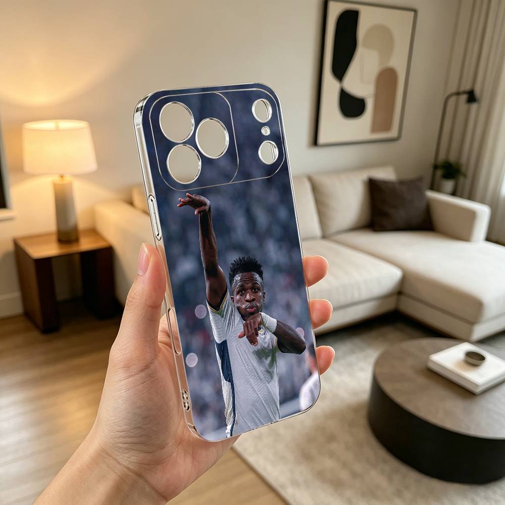 Vinicius-S J-Junior-R Football 7 Phone Case For iPhone 17 16 15 14 13 12 11 Mini Pro Max Plus Transparent Cover