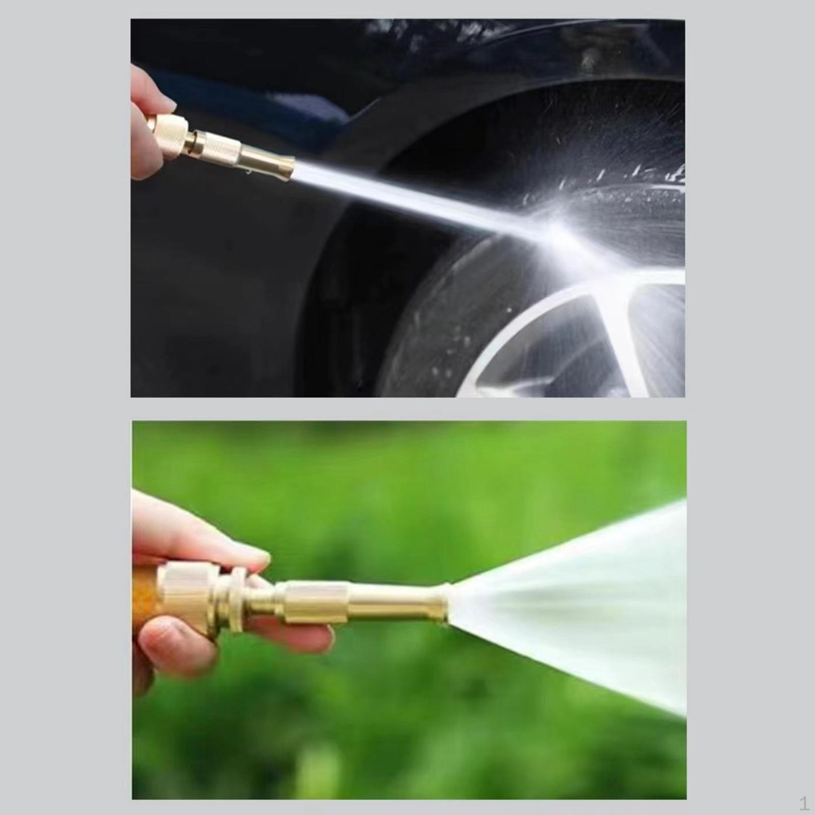Brass Spray Nozzle, Water Hose Easy to Install, Practical High Pressure Quick 2th