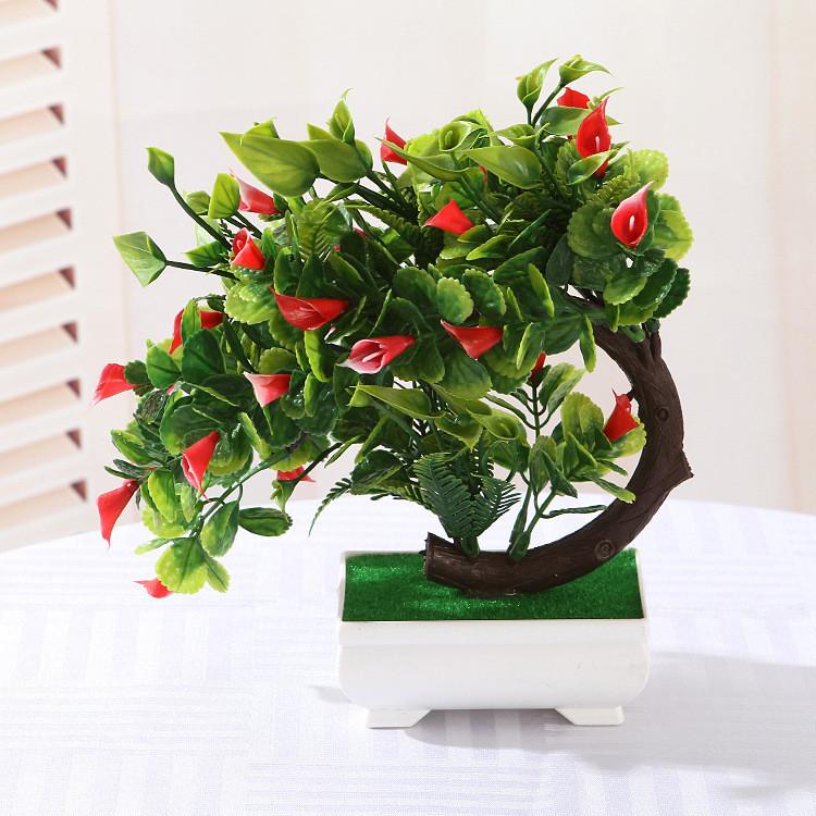 Artificial Lily Plant Indoor Decor With Plastic Material For Home Garden Display