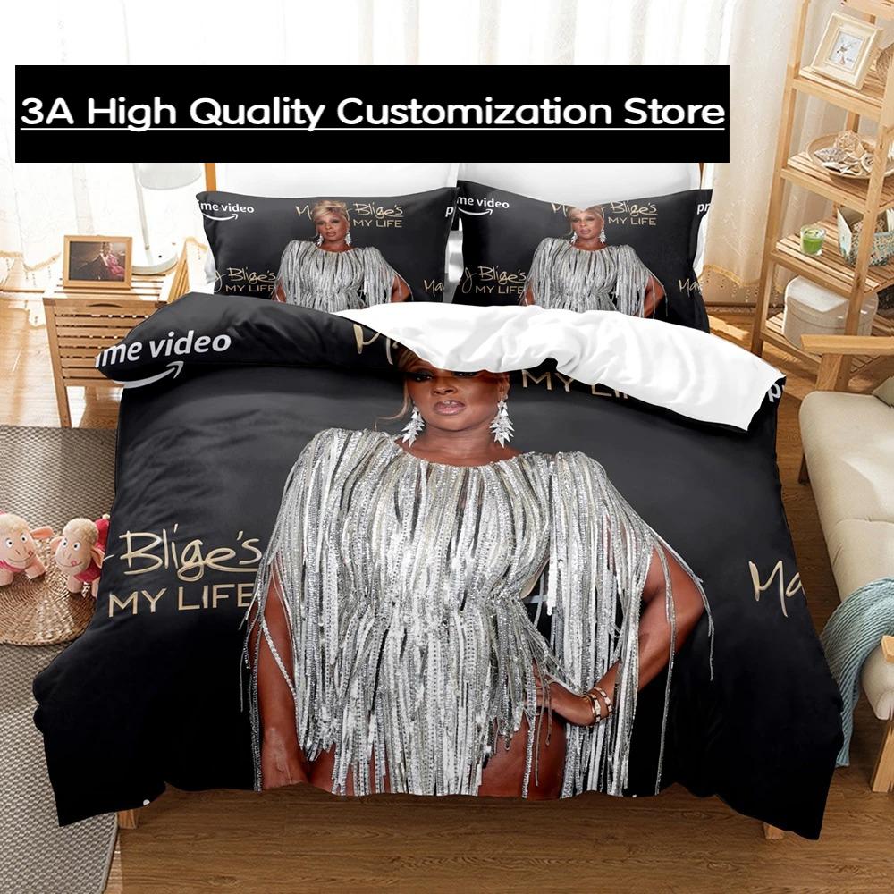 New Mary J. Blige Bedding Set Single Twin Full Queen King Size Bed Set Adult Boy Bedroom Duvetcover Sets Anime Parure De Lit Bed