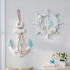 Mediterranean Style Helmsman Anchor Wall Decor for Kindergartens and Bars