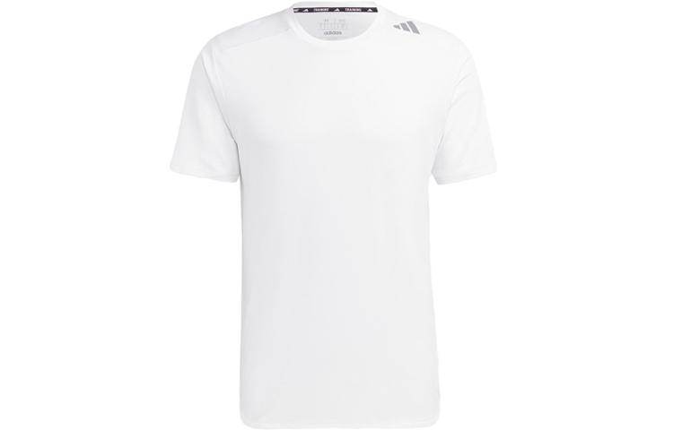 Adidas HIIT T Shirts Men s White Crew Neck Moderate Straight Fit IB9096 S