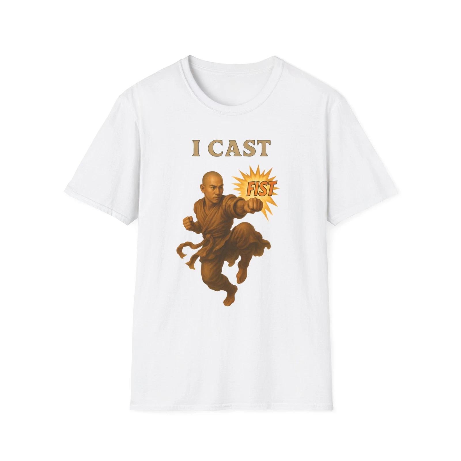 Funny Monk I Cast Fist D&D T-Shirt, Dungeons and Dragons Fantasy Tee, DND TShirt 2XL