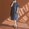 Real Shot 2026 Summer New Large Size Women's Clothing Fat MM Linen Cotton Linen Retro Literary Ethnic Style Casual Dress