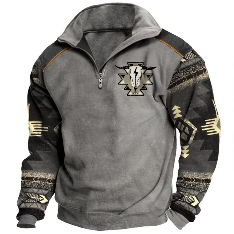 Hot selling spring and autumn large size men's lapel sweatshirts outdoor casual sweatshirts
