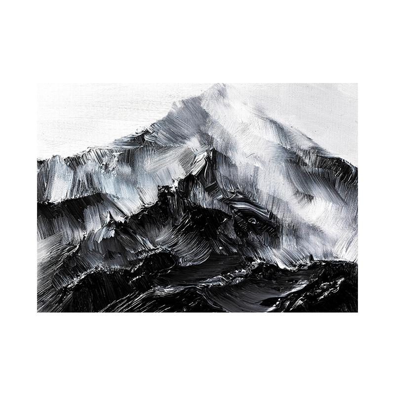 Black and White Texture Abstract Oil Painting Minimalist Wall Art Picture Print Canvas Poster for Living Room Home Decor Cuadros