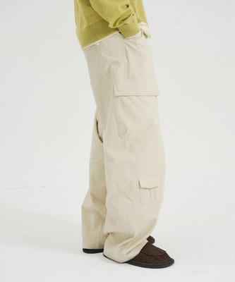 SLOWACID Oblique Pocket Cargo Pants [Ivory]