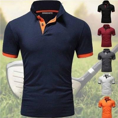 Men's T-shirt Printed Personalized Slim Short Sleeve Shirt Polo Shirt