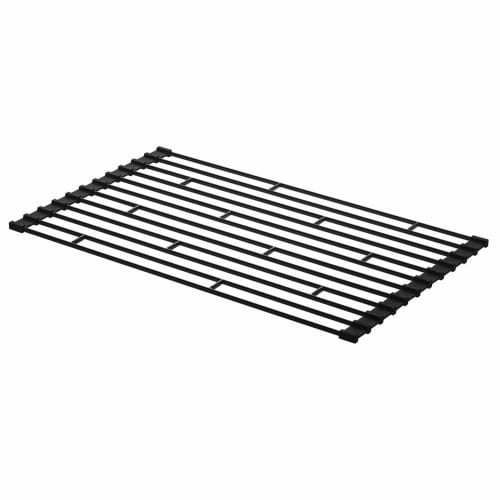 Yamazaki Tower Folding Dish Drainer, Small, Black, Approx. W26 X D42 X H0.8cm, Rolls Up for Slim Storage, 7838