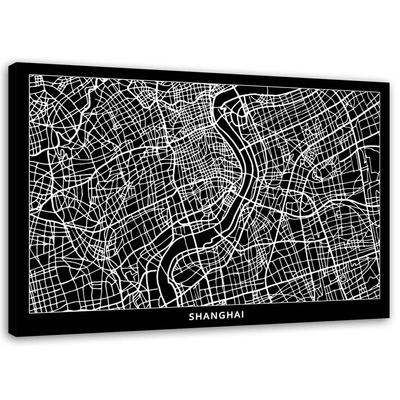 Canvas Print City Map Shanghai