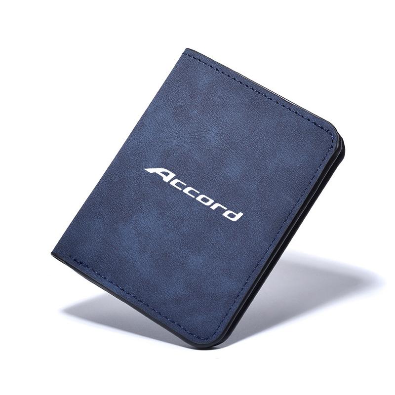 Fashion Car Emblems Driver License Cover Credit Card Wallets Holder Accessory For Honda Accord CRV Civic Jazz City Odyssey Mugen XD9