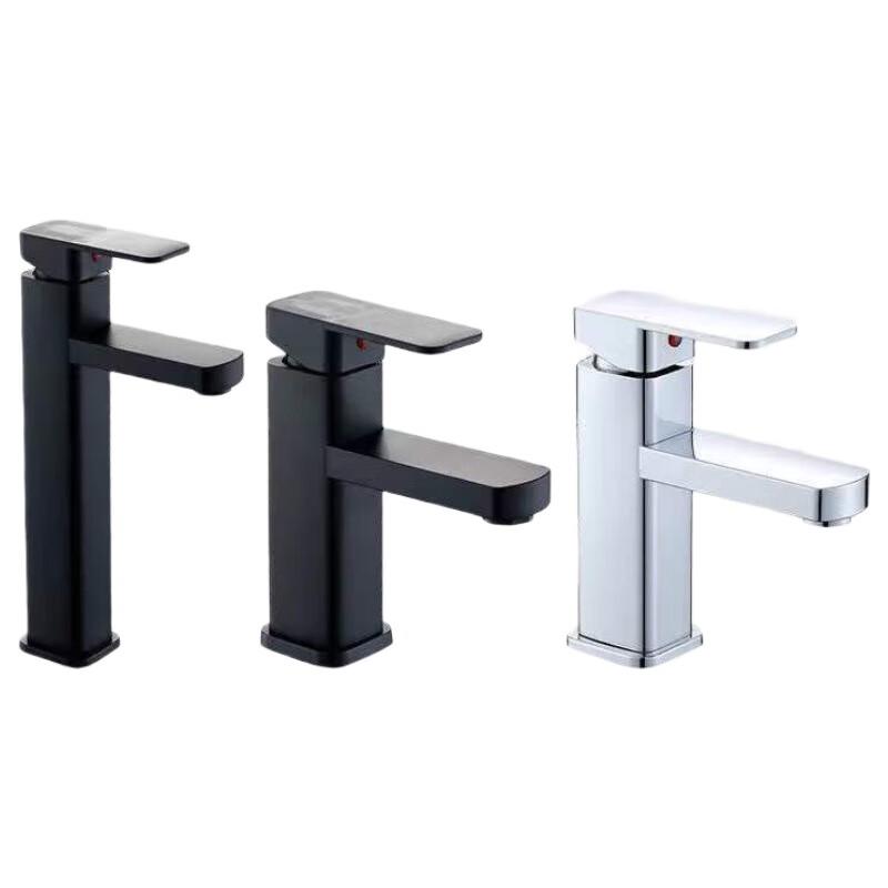 TLXT Black Single-Hole Basin Faucet
