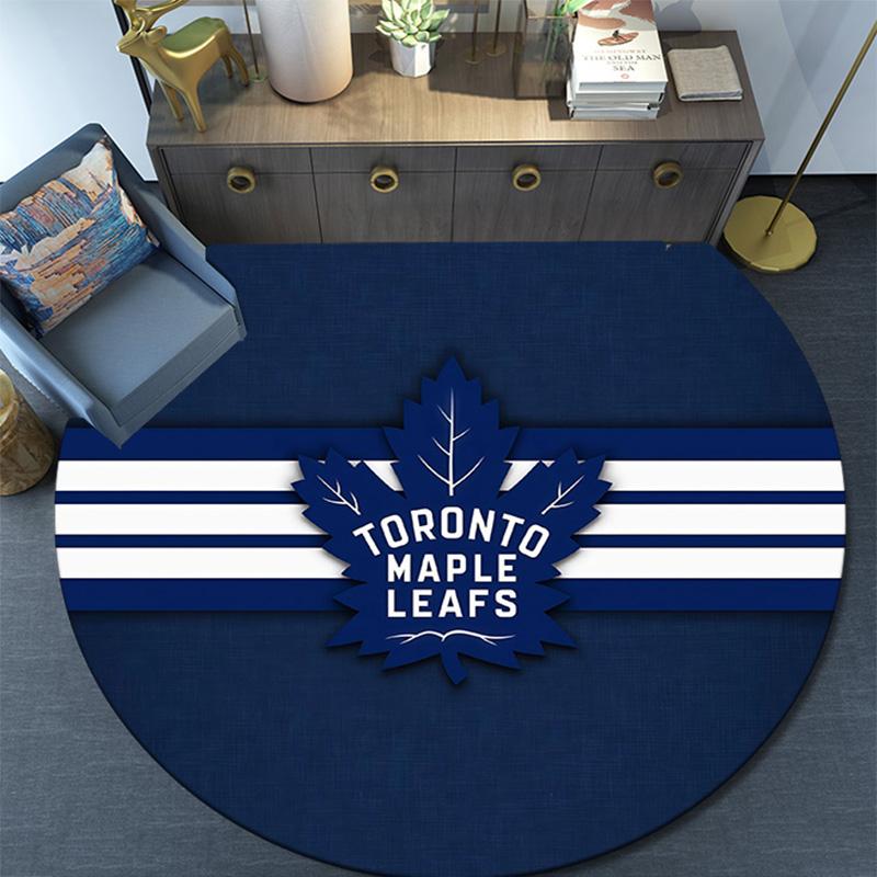 Toronto Maple Leafs2,Round Area Rug,Carpet Rug for Living Room Bedroom Sofa Playroom Decor,Non-slip Floor Mat
