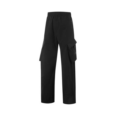 Li Ning Fitness Series Eastern Style Mid Waist Straight Leg Loose Woven Sports Casual Pants Women Pants Black AYKU744-1