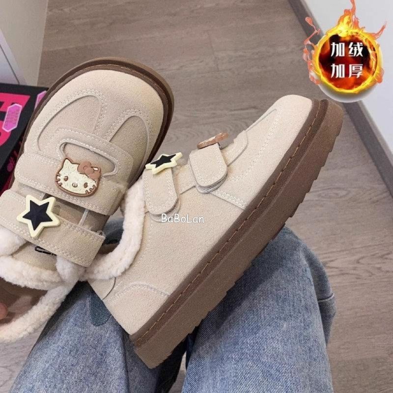 

Niche original Velcro velvet women s new winter platform warm two cotton shoes casual board shoes 40