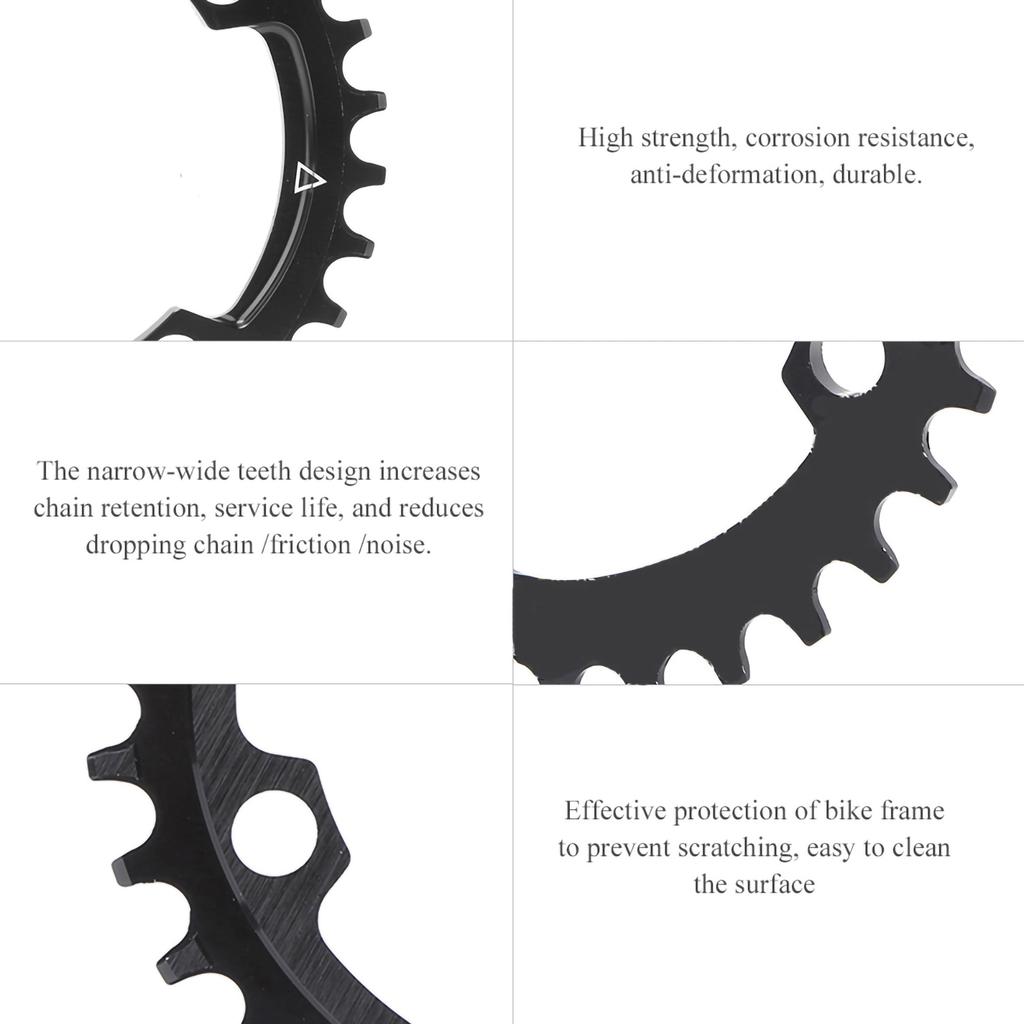 96BCD Cykel Smal Bred Rund Kedjekrans Reparation Kedjekrans för Mountainbike 36T