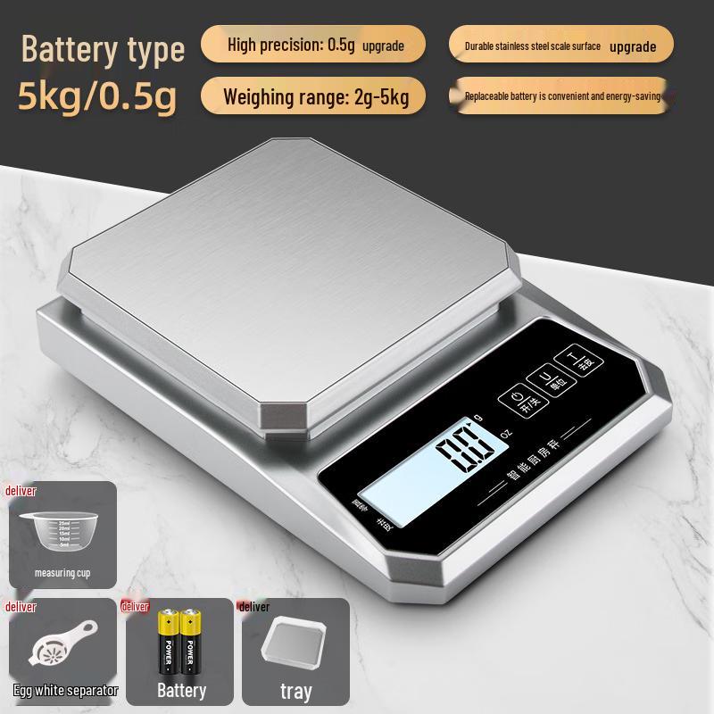 Zengjie 5kg Stainless Steel Multifunction Kitchen Scale