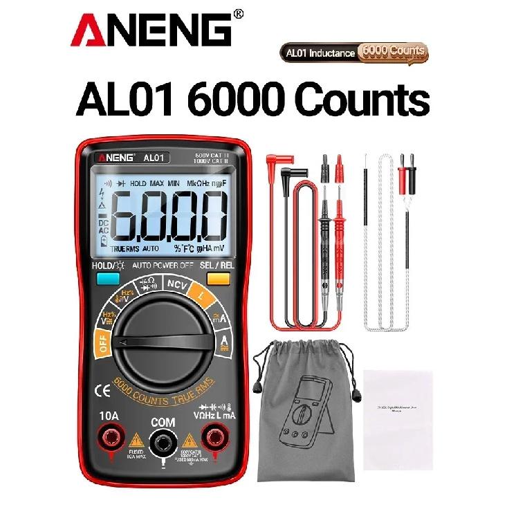 ANENG AL01 Inductance Digital Multimeters True RMS NCV Handheld 6000 Counts Tester AC/DC Votage Current Resistance Ohm Tool