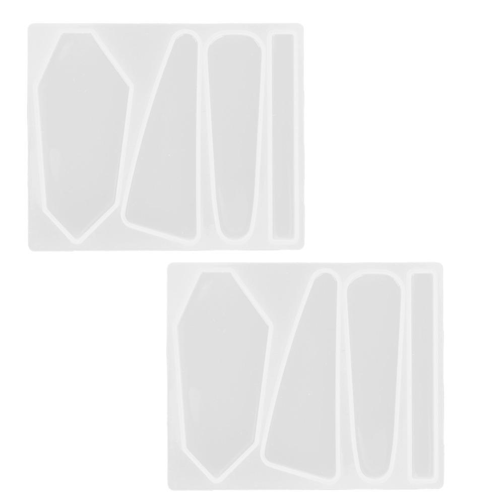 2pcs Geometric Shape Barrette Mould Triangle Teardrop White Silicone Mold Oval Rectangle Hair Clip Molds Hair Accessory Making