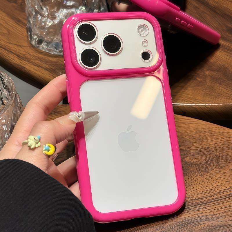 Creative DIY large window for Apple 17 mobile phone case 16/15/13 transparent ins wind 14 protective case premium 12
