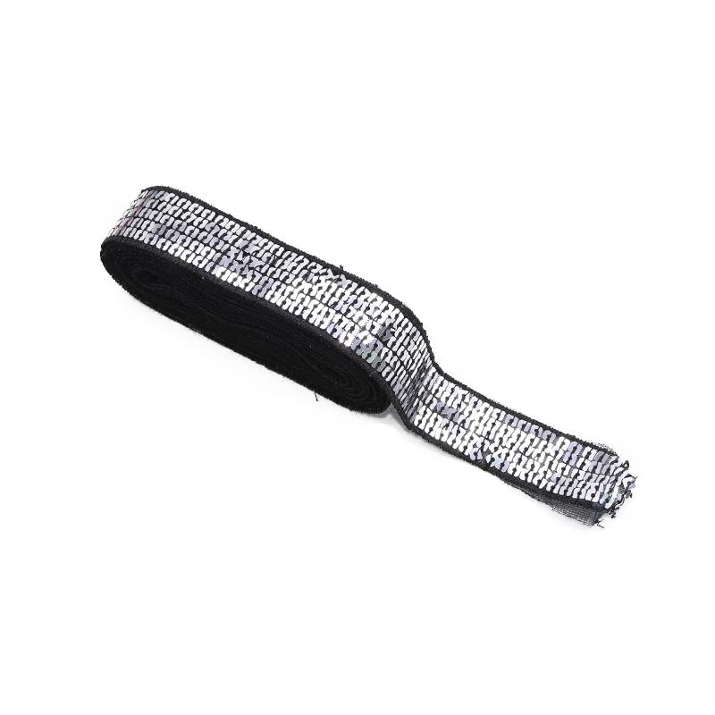 10 Yards/lot 5 Rows Square Sequin Beading Ribbon 25mm Sequin Lace Trims for Sewing Craft Garments Headdress Wedding Decoration