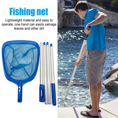 Fish Pond Skimmer Net Telescopic Pool Ponds Cleaning Net Detachable  Lightweight Multifunctional Debris Tools Accessories
