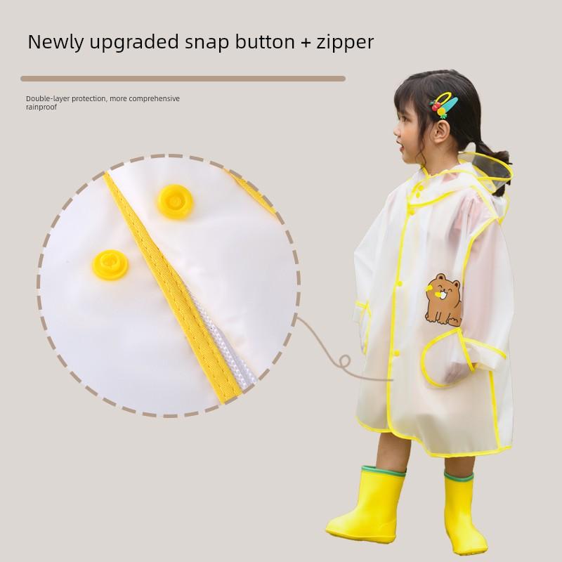 Boy's Thin Cloak White Transparent Children's Raincoat