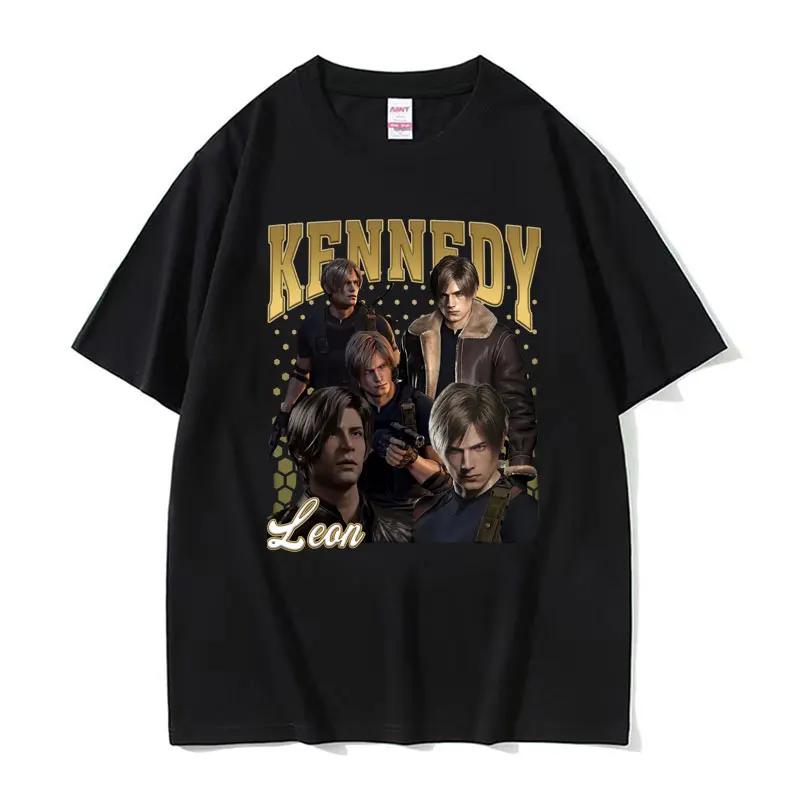 I Heart Leon Kennedy Print T-Shirts Men Women's Clothing Fashion Vintage T Shirt Male Short Sleeve T-shirt Tops