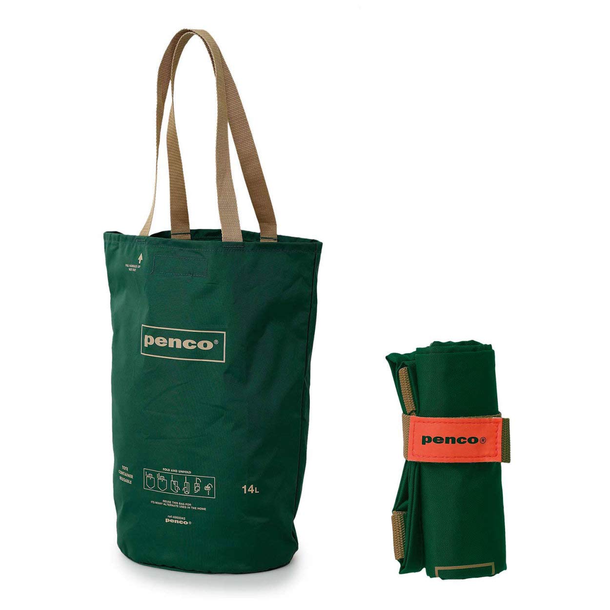 

[Penco] Penco Bucket Tote Bag, Dark Green