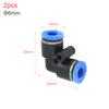 2Pcs L Shaped Elbow Plastic Pneumatic Quick Connector Two-way Quick Fitting Air Tube Tool 6mm-16mm
