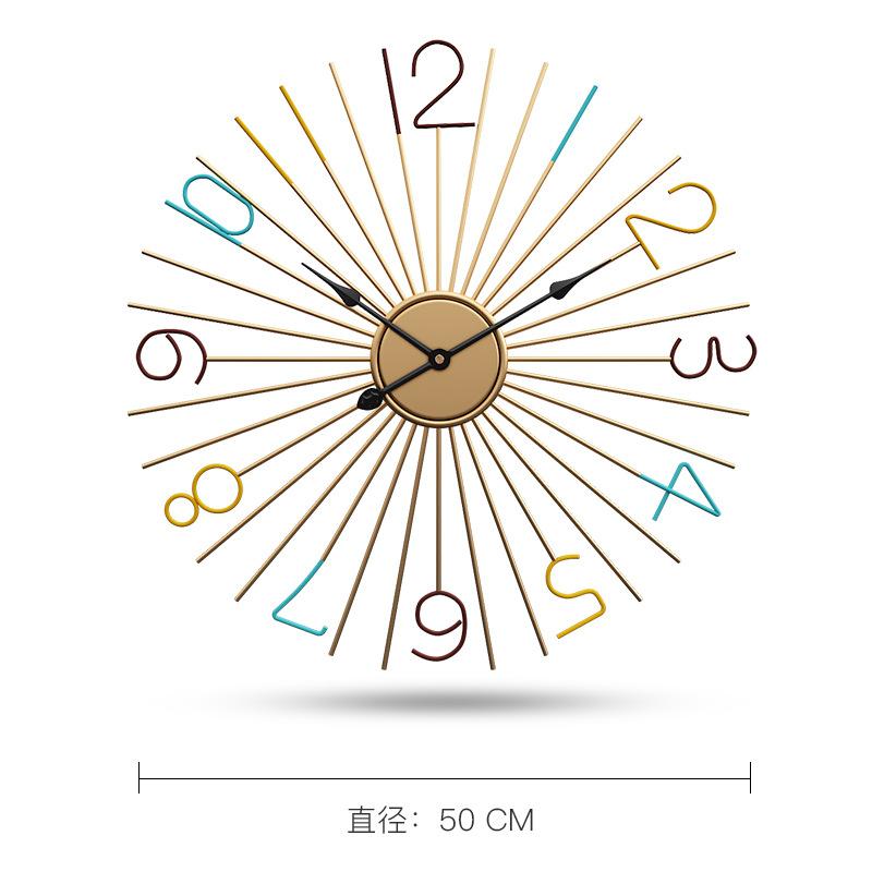 Wall clock modern fashion personality silent metal wall clock creative living room dining room bedroom clock home