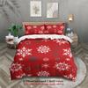 3pcs Marry Christmas Bedding Set Snowflake 3D Printed Breathable Duvet Cover King Queen Twin Single Size Bithday Gift Room Decor