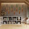 Skylety 6 Pack Wood Wall Planters for Indoor Plants Wooden Hanging Vase Farmhouse Wall Decoration for Bedroom and Living Room(Wood Color)