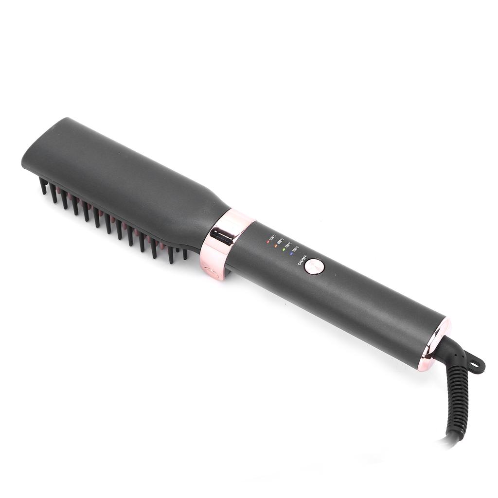 Foldable Hair Straightener Brush Fast Heating Hair Brush Adjustable Electric Hair Brush