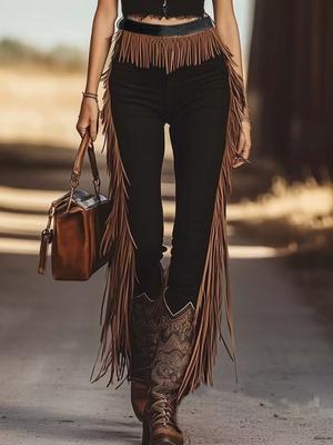 Fall Women's Clothing Ruffled Casual Pants Solid Color Slim Fit Long Pants