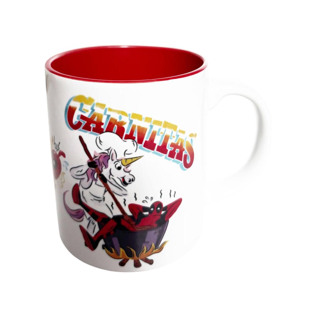 Small Planet Marvel Deadpool Chimichanga Mug, Red