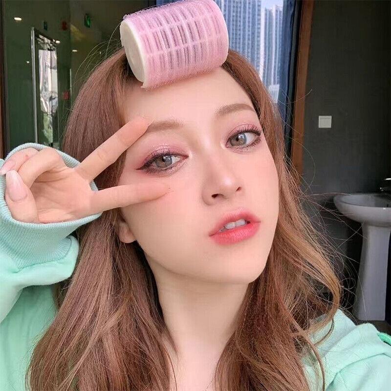2Pcs/Set No Heat Hair Curlers Self Grip Hair Roller Heatless Lazy Bangs Curler ~