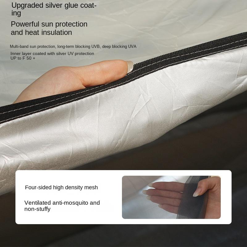 Zelt 2-in-1 Outdoor Camping Camping Automatisch Schnell Öffnen Tragbar Klappbar Komplettset Regenwasserdicht