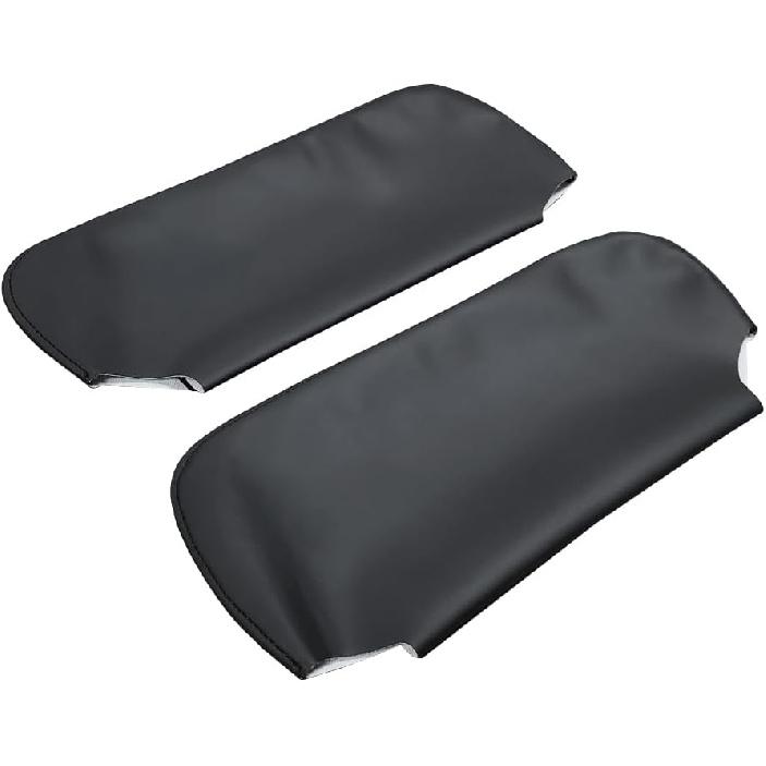 Sun Visor Cover Pair, Microfiber Leather, Black-Black Stitch Sun Visor Replacement Cover Skin Fits for 1993-2002 Chevy Camaro Pontiac Firebird
