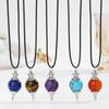Natural crystal pendant, amethyst, spherical spirit pendant, Bohemian necklace, jewelry
